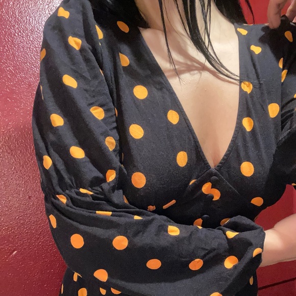 ASOS DESIGN mini tea dress with buttons and long sleeves - Picture 3 of 3